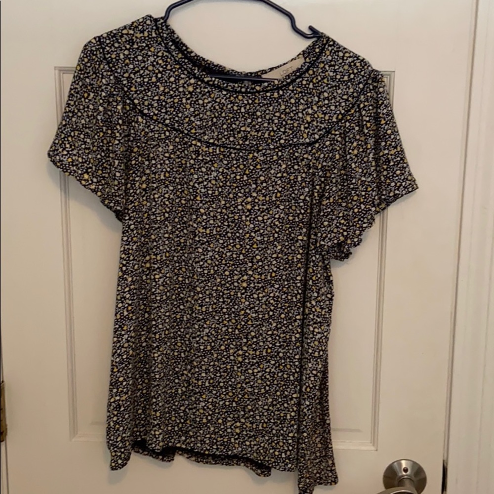 Loft Floral Flutter Blouse